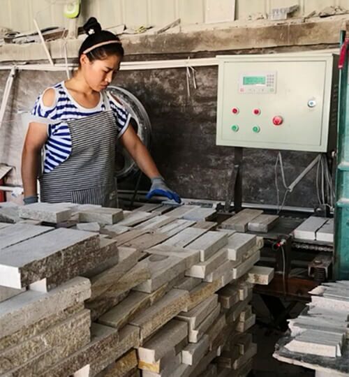 Split Face Tile Process Split Face Wall Tiles - Top Source Slate
