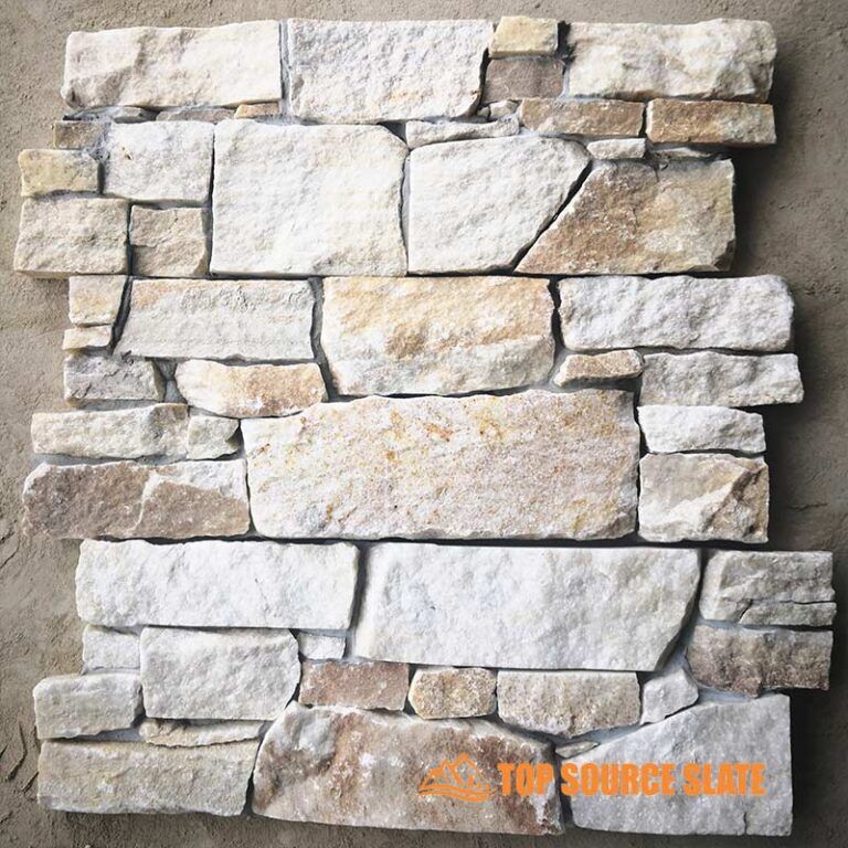 Natural white quartz stone cladding - Top Source Slate
